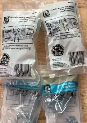 448265 EVERBILT Single Straight Peg Hooks Zincplated Steel
