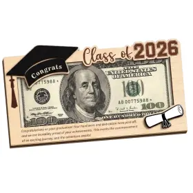 MH20 EXTOUS Graduation Wooden Holder Envelope Supply