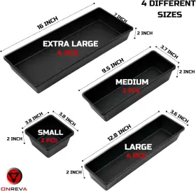 24TBT002BLK F.A. PLASTICS Tool Box Organizer Tray Divider Set #3