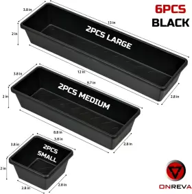 6TBT006BLK F.A. PLASTICS Tool Box Organizer Tray Divider Set #2