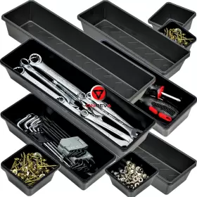 6TBT006BLK F.A. PLASTICS Tool Box Organizer Tray Divider Set