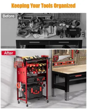 S2100-2200 FHXZH Power Tool Organizer Wheels Garage Storage #3