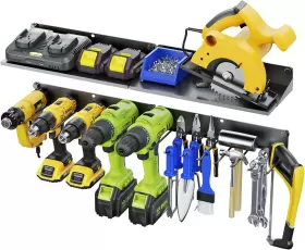 696226913769 FITKIT Floating Power Tool Holder Drill Storage