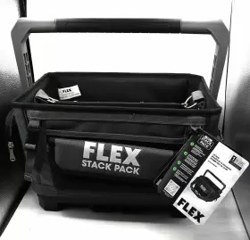 195532300299 FLEX Stack Pack Tool Tote Pockets Slots Pivoting