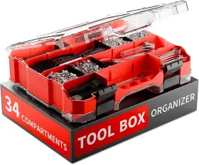 313042294277 FLYVOLE Compartments Tool Box Organizer Storage