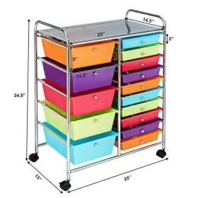 LK-W537H825MT FORCLOVER Utility Rolling Storage Organizer #3
