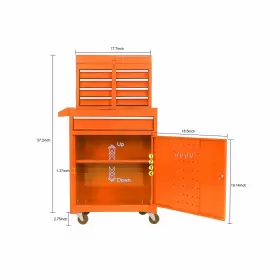 X-1102-5 FULVARI Rolling Tool Chest Drawers Wheels Portabl #3