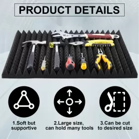 842041745495 GERRII Foam Tool Organizer Drawer Liner Box #3