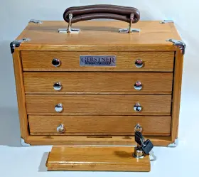 GI-TI2 GERSTNER International Oak Veneer Chest Keys Drawers