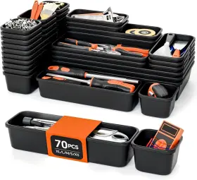 TB-70 GIKLUX Pack Tool Box Organizer Tray Hammer Wrench Screw