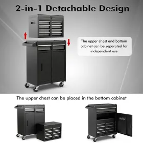 SU-35115 GOPLUS Rolling Tool Chest Storage Box Cabinet #2