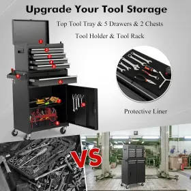 SU-35115 GOPLUS Rolling Tool Chest Storage Box Cabinet #3