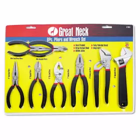 GNS87900 GREAT NECK Pliers Steel Tool Combination Wrench Set