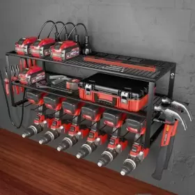 703818594357 GRIT N GEAR Power Tool Organizer Wall Mount