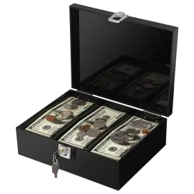 GUSH00075 GUSHBIN Acrylic Lockable Cash Storage Box Slots