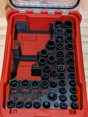 M18-STUBBY-SOCKET-INSERTS-BLK HANDY3DPRINTS Impact Milwaukee