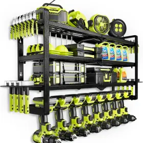 JH-8-DARKBLACK HIPIDIAN Power Tool Organizer Wall Mount