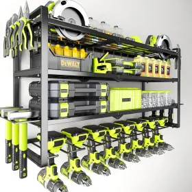 JH-8 HIPIDIAN Power Tool Organizer Wall Mount Garage Storage