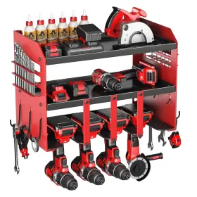 736896794497 HIPIDIAN Power Tool Organizer Wall Mount Layers