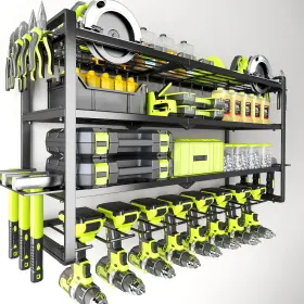 JH-8 HIPIDIAN Power Tool Organizer Wall Mount Garage Storage