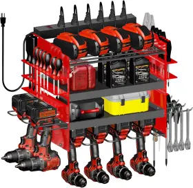 445047854828 HOMECOR Power Tool Organizer Wall Mount Charging