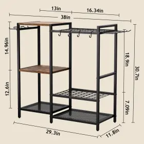 LWT-JJ14-AFGJJ-US HOMSOROUT Garden Garage Tool Organizer Yard #2