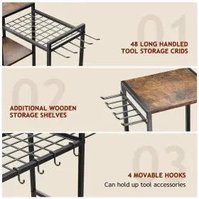 LWT-JJ14-AFGJJ-US HOMSOROUT Garden Garage Tool Organizer Yard #3