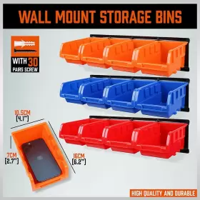 445018582576 HORUSDY Wall Storage Bins Rack Garage Tool #3