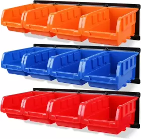 445018582576 HORUSDY Wall Storage Bins Rack Garage Tool