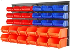 692619447897 HORUSDY Wall Storage Bins Rack Organizer Garage