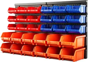 760960319702 HORUSDY Wall Storage Bins Rack Organizer Garage