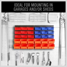 DFX636 HORUSDY Wall Storage Bins Rack Organizer Garage #3