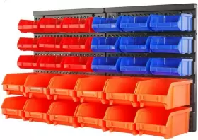 SDY-97904 HORUSDY Wall Storage Bins Rack Organizer Garage