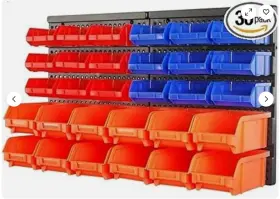 SDY-97913 HORUSDY Wall Storage Bins Rack