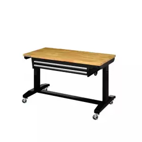 445006018025 HUSKY Bench Table Solid Wood Top Furniture