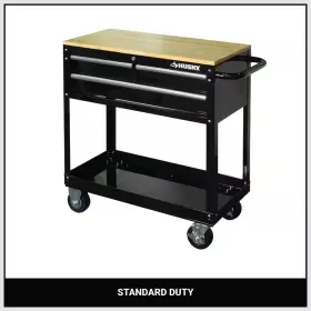 445038130184 HUSKY Rolling Tool Hardwood Top Standard