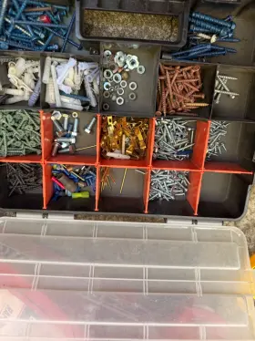 10-COMPARTMENT HUSKY Organizer Tool Box Lid