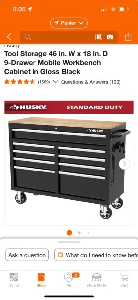 H46MWC9XD HUSKY Drawer Workbench