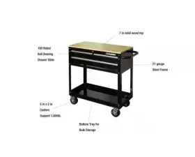 HOUC3603B1QWK HUSKY Rolling Tool Mobile Mechanic Garage Wood #2