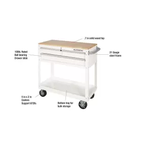 HOUC3603BJ1 HUSKY Tool Steel Solid Wood Worktop #2