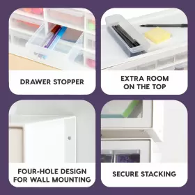 762016480046 IRIS Drawer Stackable Storage Cabinet #2
