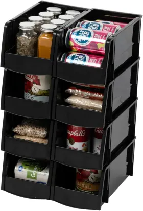 585572 IRIS OHYAMA Shelf Bins Stackable Front Storage Pack