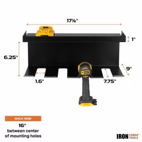 840013423942 IRON FORGE TOOLS Power Tool Organizer Garage #2