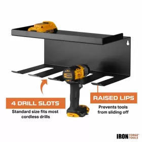 840013423942 IRON FORGE TOOLS Power Tool Organizer Garage #3
