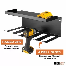 840013423959 IRON FORGE TOOLS Power Tool Organizer Garage #3