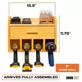 840013427889 IRON FORGE TOOLS Power Tool Organizer Garage #2