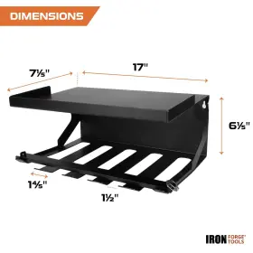 IFT-PTOMBAR5-BK IRON FORGE TOOLS Power Tool Organizer Wall #2
