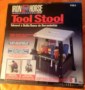 TTSL1 IRON HORSE Tool Holder Step Stool Seat Workshop