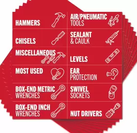 850032543965 ITERA Toolbox Magnetic Labels Tool Chest