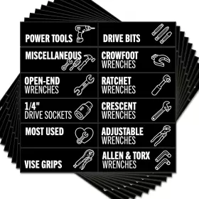 726084941922 ITERA LLC Toolbox Magnetic Labels Tool Chest Wit